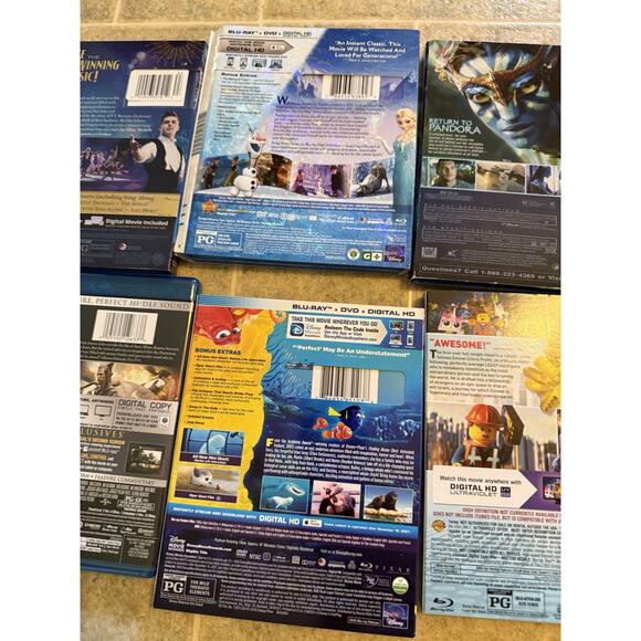 DVD/Blu Ray Collection Family Friendly Kids 8 Movies Avatar Inside Out Frozen - Picture 8 of 10